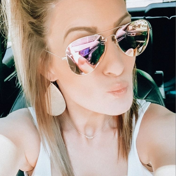 RayBan Aviator Pink Mirror Lenses Silver Frame RB3025 Women / Men New - Picture 10 of 14